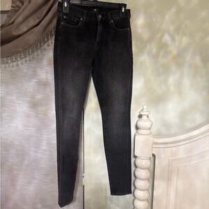7 For All Mankind Black Skinny Jeans